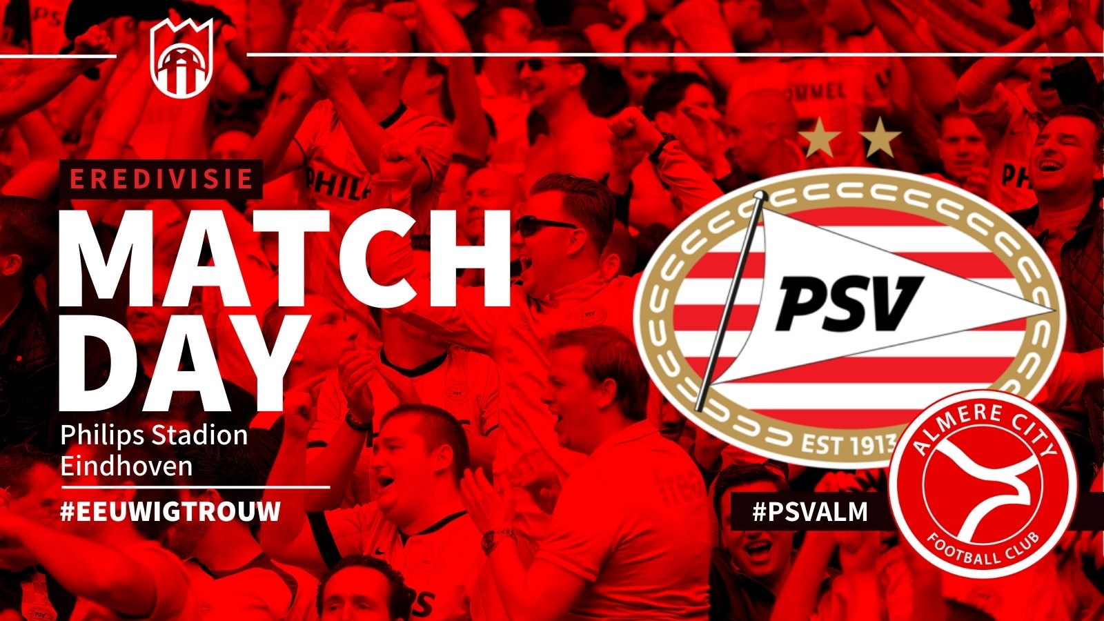 Eredivisie : PSV - Almere City FC (2 - 0)
