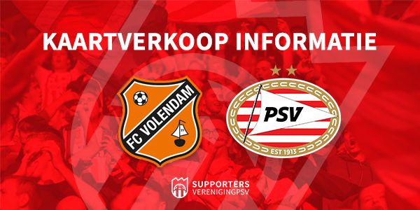 Kaartverkoop informatie FC Volendam - PSV bekend