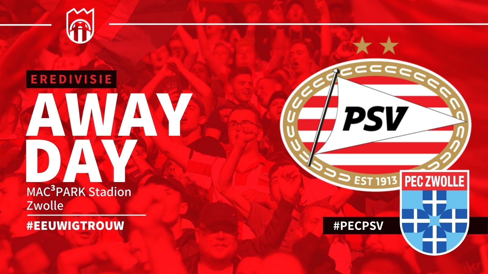 Eredivisie : PEC Zwolle - PSV (1 - 2)