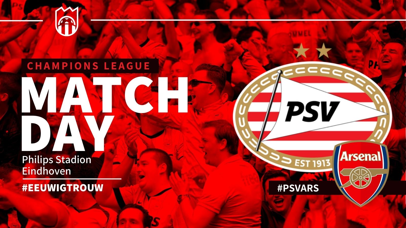 Seizoen 2023/2024 - Champions League : PSV - Arsenal (1 - 1)