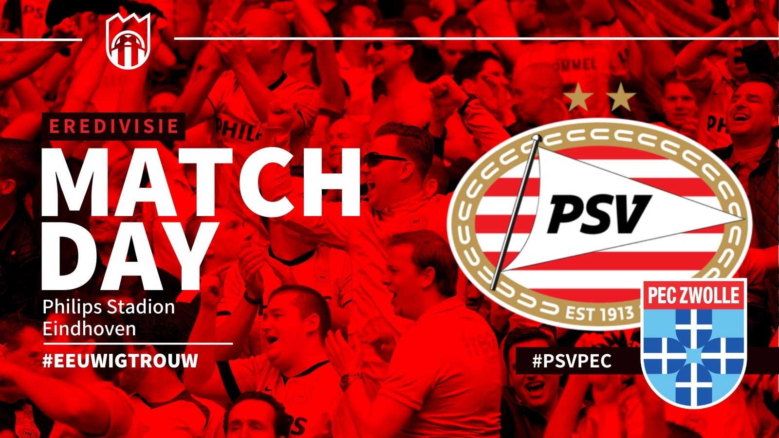 Eredivisie : PSV - PEC Zwolle