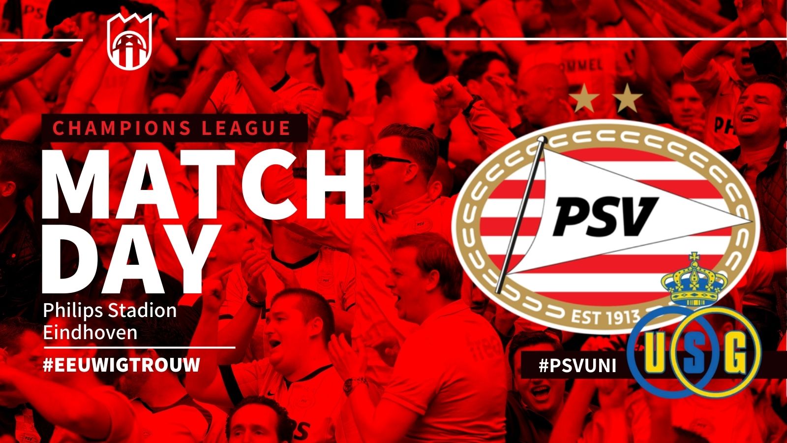 Seizoen 2025/2026 - Champions League : PSV - Union Sint-Gillis (1 - 3)