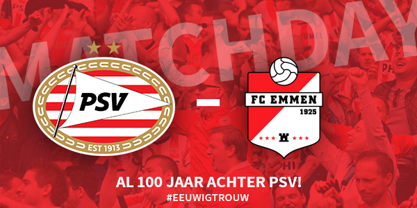 Seizoen 2018/2019 - Eredivisie : PSV - FC Emmen (6 - 0)