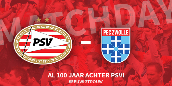 Seizoen 2016/2017 - Eredivisie : PSV - PEC Zwolle (4 - 1)